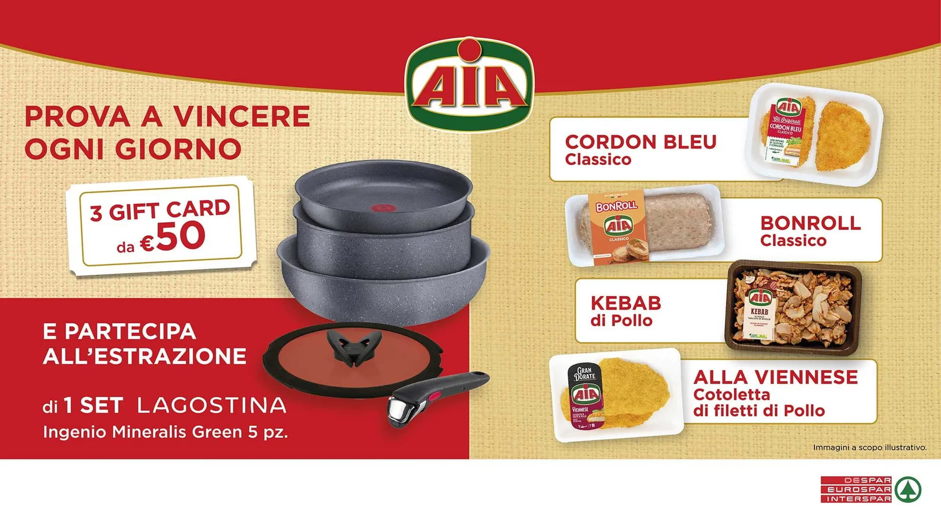 Dal 6 al 26 ottobre 2025 partecipa al concorso AIA in Despar, Eurospar e Interspar* 